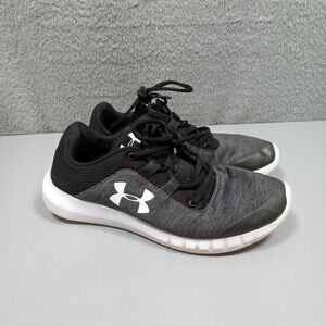 Under Armour Micro G Pursuit Womens Running Shoes Black Grey 3019861-001 Size 7